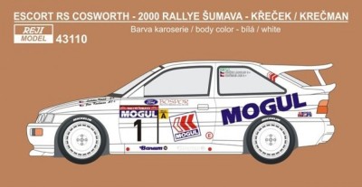 Reji Model 43110 Ford Escort RS Cosworth Rallye ?umava 2000 1/43