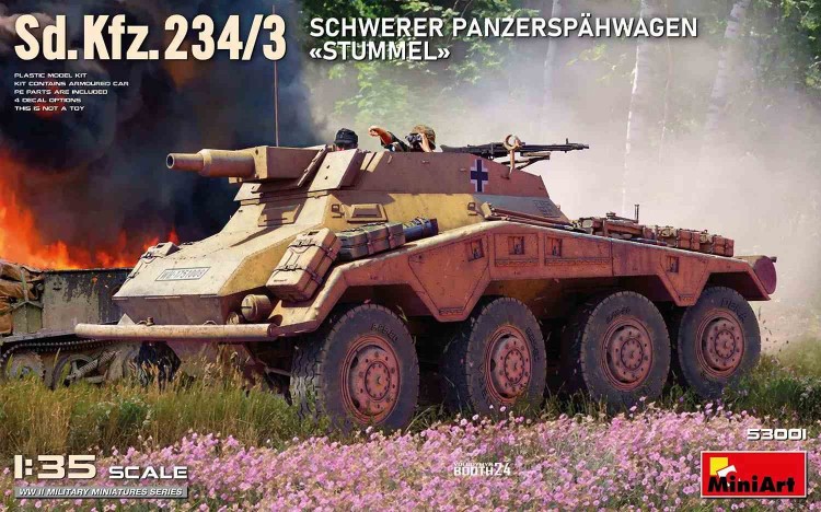 Miniart 53001 Sd.Kfz.234/3 Schwerer Panzerspahwagen STUMMEL 1/35