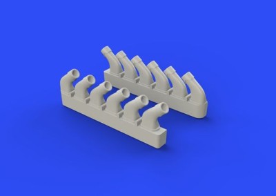 Eduard 672111 Spitfire exhaust stacks - rounded 1/72