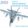 Quinta studio QD32131 F/A-18D Early (Academy) 3D Декаль интерьера кабины 1/32