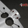 ЭВМ RS48089 И-16 тип-5 Облицовка капота (Без воздухозаборника) и выхлопные патрубки (Серия "Интеграция") 1/48