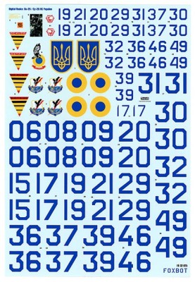Foxbot Decals FBOT32025 Digital Rooks :Suchoi Su-25 Trumpeter kit 1/32