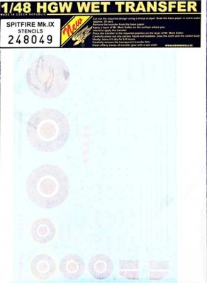 HGW 248049 Decals Spitfire Mk.IX 1/48