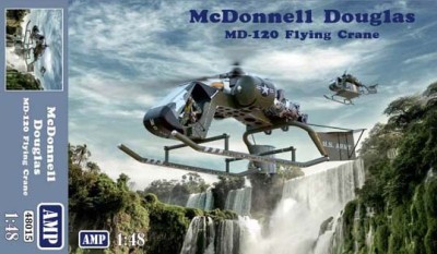 AMP 48015 Вертолет McDonnell 120 Flying Crane (V-1 Jeep) 1/48