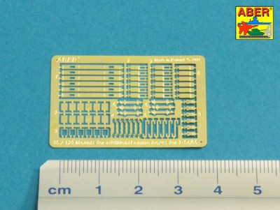 Aber 35A129 Mounts for additional ammunition boxes used on Soviet tank like the Soviet T-54; T-55 or T-62 (designed to be used with MiniArt, RPM, Tamiya and Trumpeter kits) 1/35