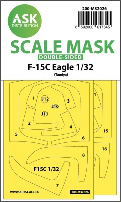 Art Scale 200-M32026 McDonnell F-15C Eagle canopy frame paint masks (inside &amp; outside) express masks 1/32