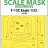 Art Scale 200-M32026 McDonnell F-15C Eagle canopy frame paint masks (inside & outside) express masks 1/32