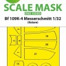 Art Scale 200-M32127 Messerschmitt Bf-109K-4 wheels and canopy frame paint mask (outside only) 1/32
