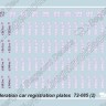 Begemot Decals 72-085 Автомобильные номера РФ 1/72