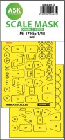 Art Scale 200-M48132 Mil Mi-17 Hip wheels and canopy frame paint mask (inside and outside) 1/48