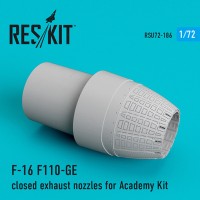 Reskit U72186 F-16 F110-GE close exh. nozzles (ACAD) 1/72