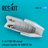 Reskit RSU72-0090 F-16 F100-PW closed exh. nozzles (KIN) 1/72