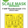 Art Scale 200-M72086 Republic F-84F Thunderstreak wheels and canopy frame paint mask (inside and outside) 1/72