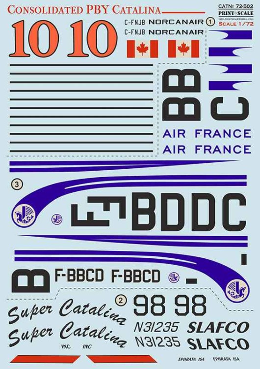 Print Scale 72502 Civil Consolidated PBY Catalina 1/72