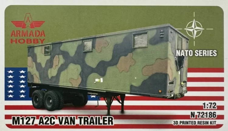 Armada Hobby N72186 M127 A2C VAN Trailer, NATO Series (3D resin) 1/72