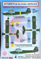Kora Model DEC72159 Fiesler Fi-156C in Slovak Service декали декали 1/72