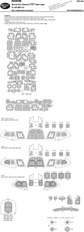 New Ware NWA-M1266 Mask Sikorski H-19A Chickasaw EXPERT (AMP) 1/48