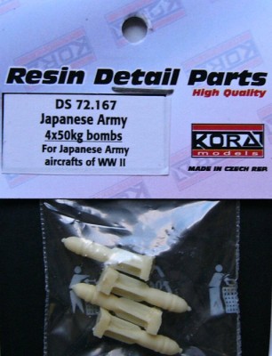 Kora Model DS72167 Japanese Army 4x 50kg bombs (WWII) 1/72