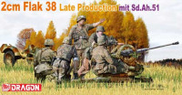 Dragon 6546 Flak38 20mm AA Gun Late Production (w/Sd.Ah.51 Trailer) 1/35