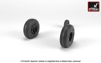 Armory ARAW72336 Boeing/Hughes AH-64 Apache wheels with weighted tires/tyres, spoked hubs 1/72
