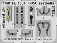 Eduard FE1504 F-35C seatbelts STEEL (TAM) 1/48