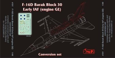 CMK 4191 F-16D Barak Block 30 Early IAF(engine GE) conversion set for Hasegawa kit 1/48
