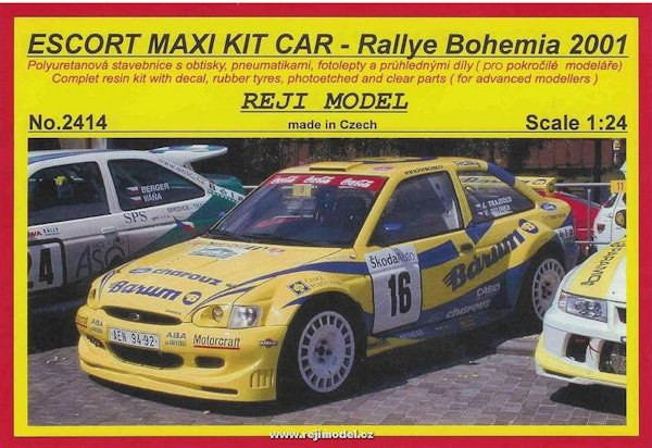 Reji Model 2414 Ford Escort Maxi Kit Car Rallye Bohemia 2001 1/24