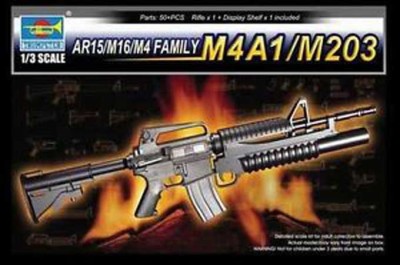 Trumpeter 01909 Американский Автомат AR15/M16/M4 M4A 1/M203 1/3