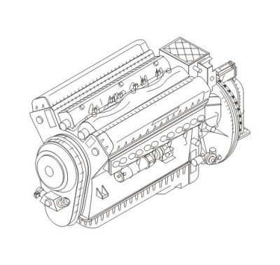 CMK 7267 Packard V-1650-7 - WWII US Aircraft Engine 1/72