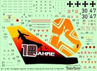 Model Maker Decals D32051 Eurofighter Typhoon 10 Years in German Air Force TLG 73 "Steinhoff" 1/32