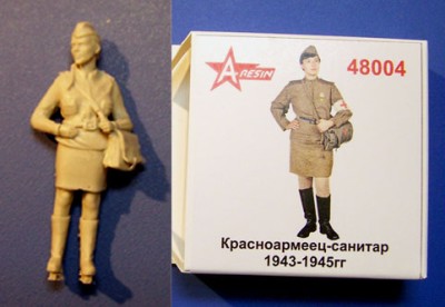 A-resin 48004 Девушка-санинструктор 1/48