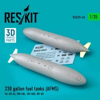 Reskit U35040 230 gallon fuel tanks AFMS (2 pcs.) 1/35