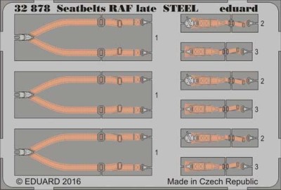 Eduard 32878 Seatbelts RAF late STEEL 1/32