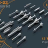 Clear Prop CPW72001 MiG-23 Weapon Set (12 types, 25 pcs.) 1/72