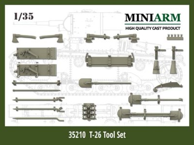 Miniarm 35210 Шанцевый инструмент для советских легких танков 1/35