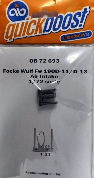 Quickboost QB72693 Fw 190D-11/D-13 air intake (IBG) 1/72