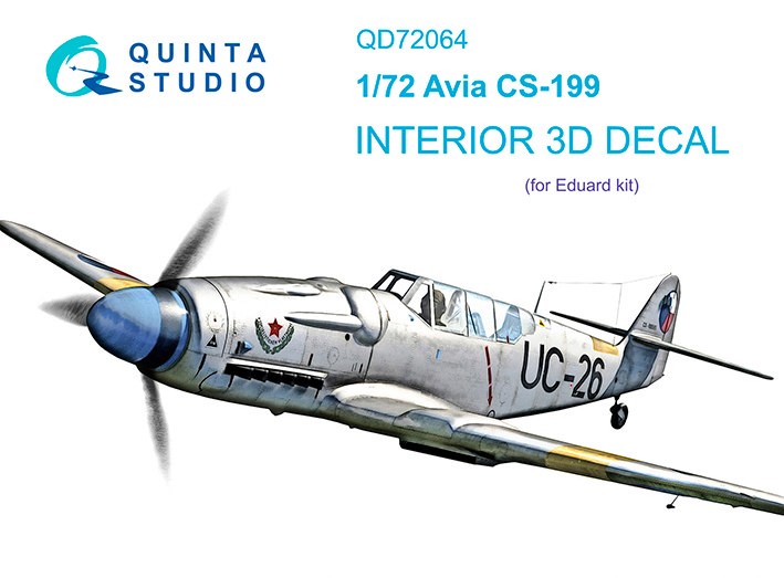 Quinta studio QD72064 Avia CS-199 (Eduard) 3D Декаль интерьера кабины 1/72