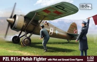 IBG 32005 PZL P.11c Polish Fighter w/ Pilot&Ground Crew 1/32