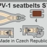 Eduard FE1349 PV-1 seatbelts STEEL (ACAD) 1/48