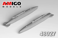 Amigo Models АМG 48027 Подвесной топливный бак ПТБ-640 Су-7, Су-9. Cу-11, Су-15 1/48