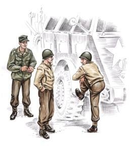 CMK F72144 US truck crew WW II (3 fig. ) 1/72
