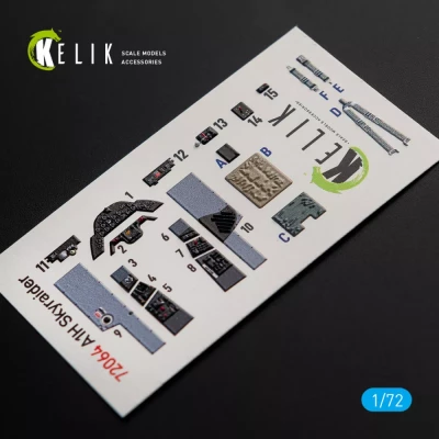 Reskit K72064 A1H Skyraider interior 3D decals (HAS) 1/72