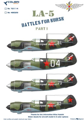Colibri decals 48029 La-5 Part I 1/48