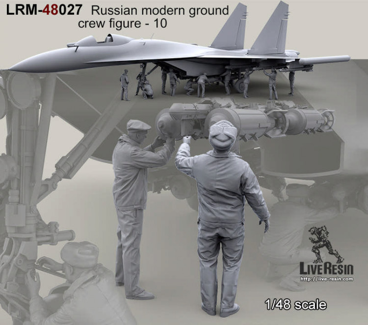 LiveResin LRM48027 Авиационный техник-механик ВВС РФ - 10 1/48
