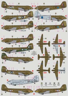 Dk Decals 72035 C-47 Dakota - RAAF/RNZAF service (12x camo) 1/72