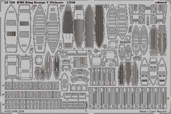 Eduard 53169 HMS King George V lifeboats 1/350