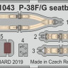 Eduard FE1043 1/48 P-38F/G seatbelts STEEL (TAM)