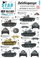 Star Decals 35-C1037 Befehlspanzer. Bef Pz.Kpfw.III Ausf.D1/Ausf.E/Ausf.H. [Befehlspanzer (2). German Command, Control and Observation Tanks] 1/35