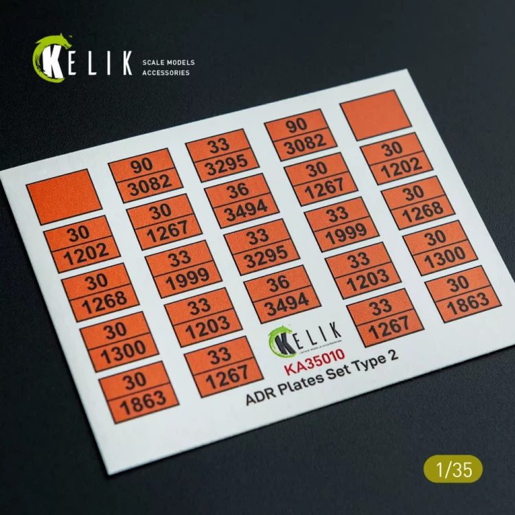 Reskit KA35010 Decal ADR Plates Set Type 2 1/35