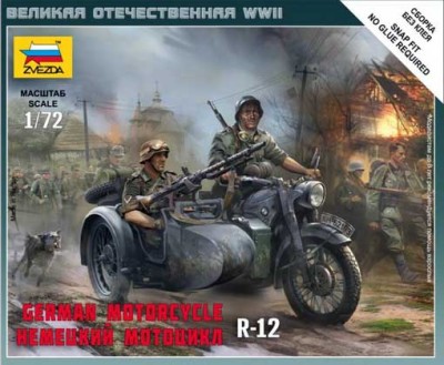 Звезда 6142 Немецкий мотоцикл R-12 1/72